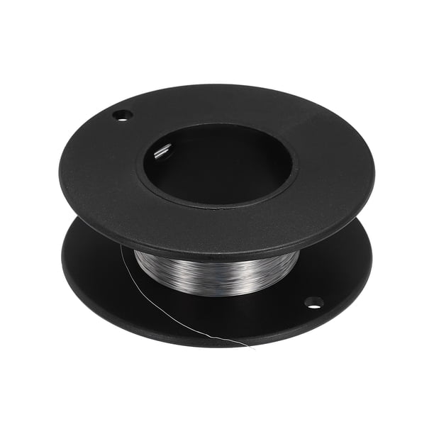 Uxcell 38 Calibre/0.1 mm Nichrome 80 Cr20Ni80 Alambre de Resistencia de Calefacción 49ft Alta Temperatura para Reparación de Componentes Electrónicos, Negro