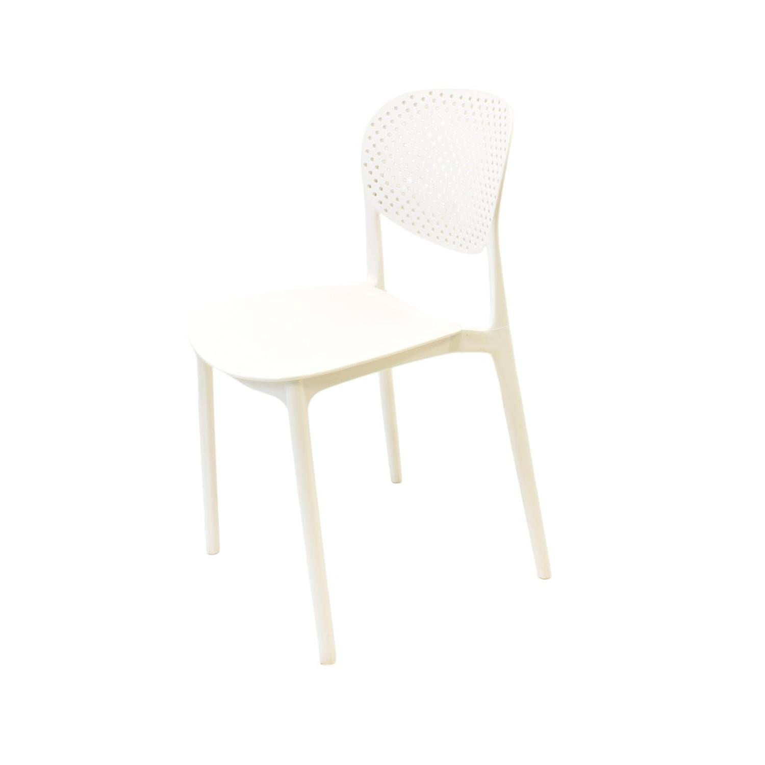 Silla Plástico Apilable Deco Hamburg Blanca Escandinavia