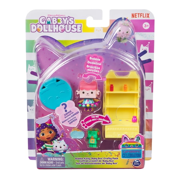 Caja para bebés Toy Gabby's Dollhouse Celebration con muebles