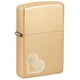 thumbnail image 1 of Mechero de bolsillo Zippo, diseño de corazones dobles, latón pulido, 1 of 5