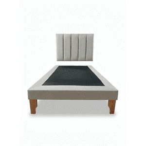 Muebles New - Cama De Plaza Lineal Gris Felpa
