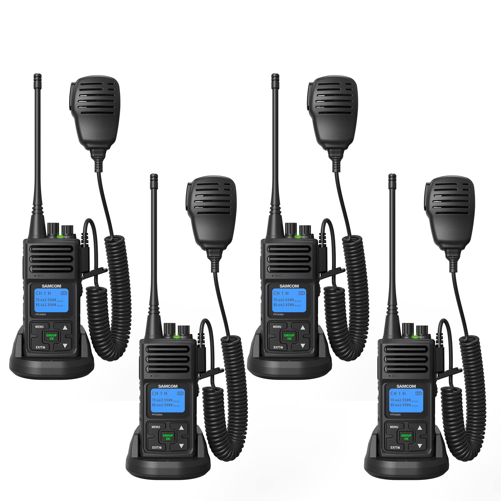 Radio Bidireccional Samcom Fpcn30a De 5 W De Largo Alcance Con Micrófono De Hombro (4)