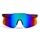 thumbnail image 1 of POLASUP GAFAS LENTES DE SOL Gafas de sol deportivas con lentes iridiscentes azul y rojo, montura transparente y negra. Diseño aerodinámico, protección UV 400. Perfectas para ciclismo, 1 of 9