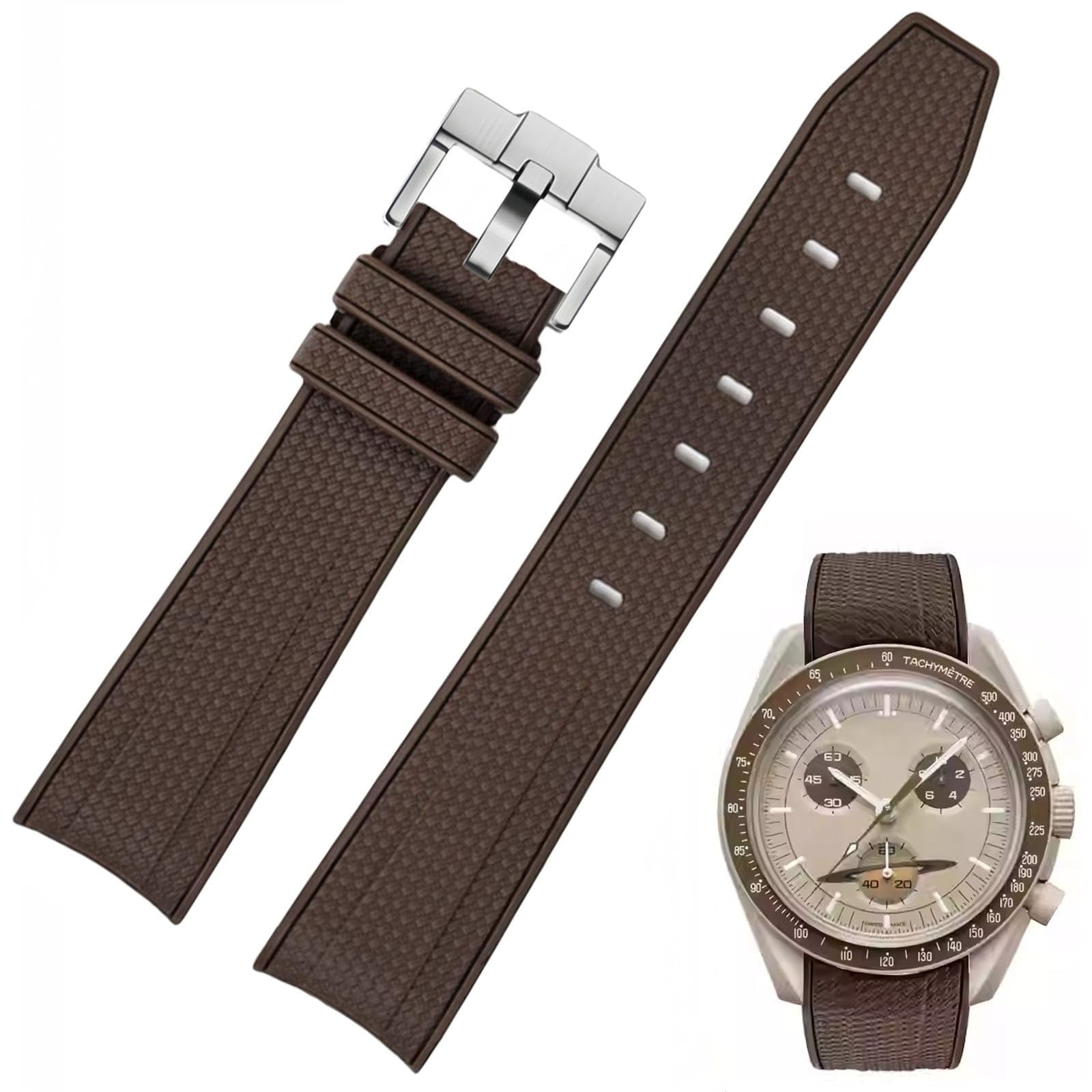 Pulseras De Reloj Nizonlaie Para Moonswatch, Caucho De Silicona, 20 Mm