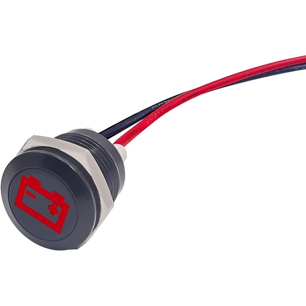 Luz Indicadora Led Taiss 12v Roja Aluminio Alerta Batería 12 Mm