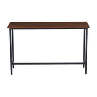 Habita2 Chile - Arrimo Para Living Industrial Estructura Metal 120Cm Tope Madera Oscura