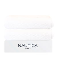 Pack 2 Toallas De Baño Vis Nautica Home 100% Algodón Suave 76X137Cm Blanca