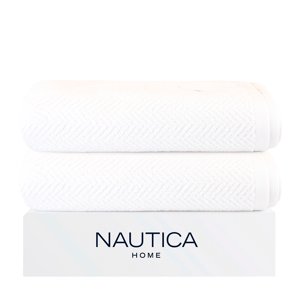 Pack 2 Toallas De Baño Vis Nautica Home 100% Algodón Suave 76X137Cm Blanca