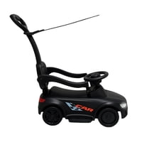 Mundo Online - Auto Correpasillo Con Mango Sombrilla, Luces Y Sonido Negro