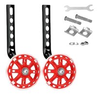 Ioensy - Ruedas De Entrenamiento Para Bicicleta Infantil, Ruedas Traseras Portátiles Para Interiores Y Exteriores, Color Rojo