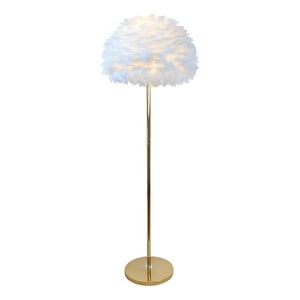Genérico - Lámpara Pie Moderna Noche Sombra Plumas Decorativa Jhn