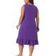 thumbnail image 4 of Agnes Orinda Women's Plus Size Camisones sin mangas Vestido de noche suave y cómodo con estampado de gatos Ropa de dormir Pijamas 1X Púrpura oscuro, 4 of 8