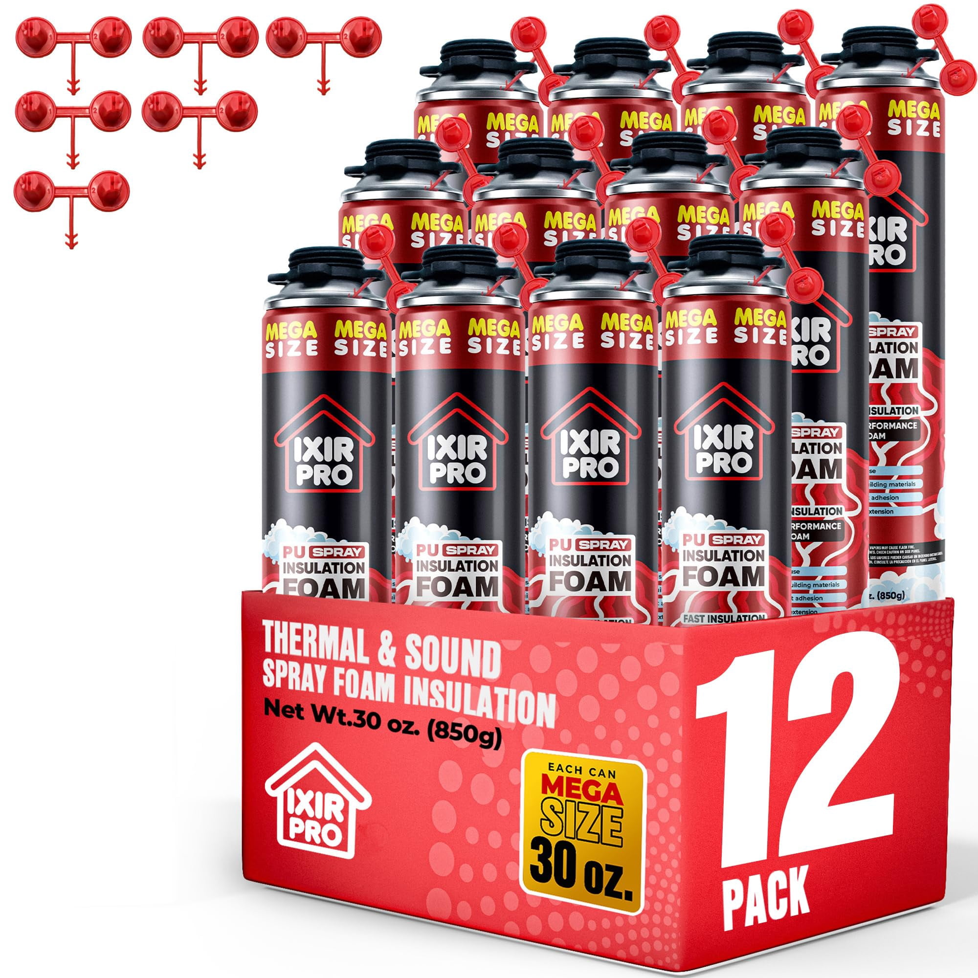Lata Aislante De Espuma En Aerosol Ixirpro Mega, 850 G/30 Oz