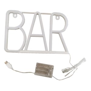 Ioensy - Letrero De Neón Con Letras Y Barra Alimentada Por Usb, Letrero De Luz De Neón Para Bar, Fiesta De Cumpleaños, Color Rosa