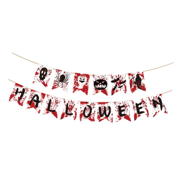 Banderines De Halloween, Banderines De Papel Para Colgar En La Pared Para La Casa Embrujada En El Exterior