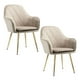 thumbnail image 1 of Pack 2 Sillón Sitial Diamante Terciopelo Beige | Moderno y Cómodo, 1 of 2