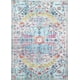 thumbnail image 3 of Area Rug Mandala de poliéster, lavable, resistente a las manchas, 5 x 7 pies, azul, 3 of 7