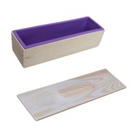 Bothyi - Molde Rectangular De Silicona Con Forma De Caja De Madera, Molde Para Jabón De Silicona Para Manualidades Diy, Color Violeta