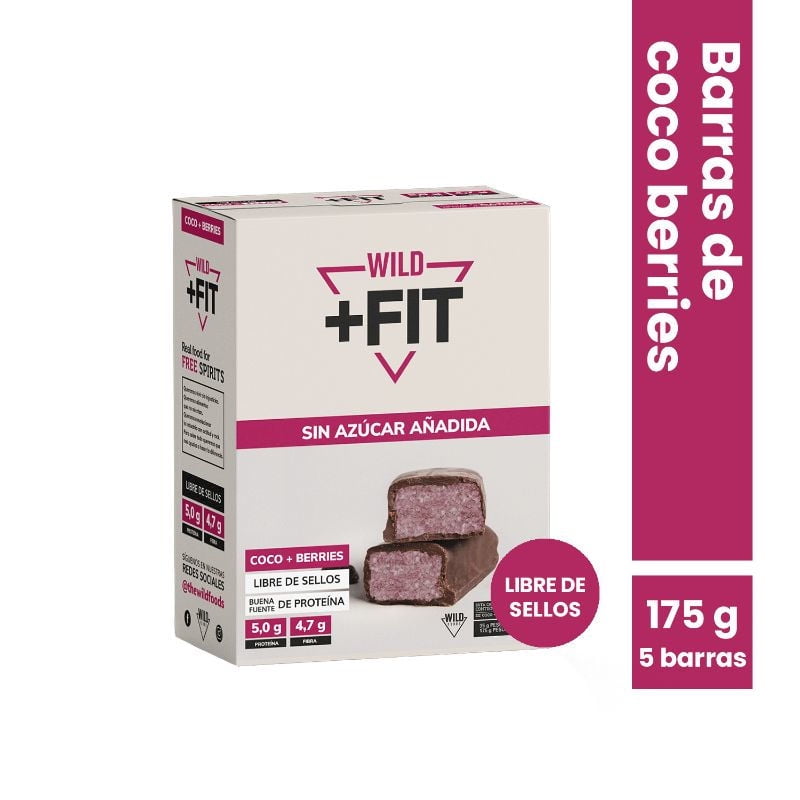 Barrita Wild Fit Chocolate Coco Berries Caja 5x35