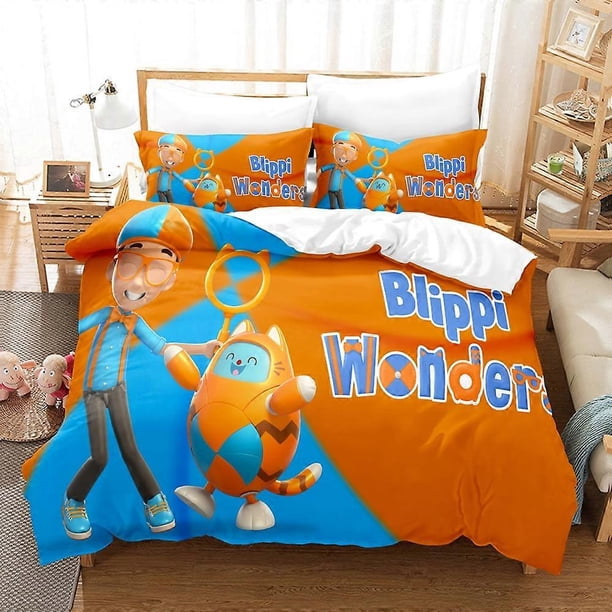 Juego De Ropa De Cama Blippi Disponible En Varios Tamaños Compuesto Por 3 Piezas Funda Nórdica Y Fundas De Almohada Lc