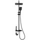 thumbnail image 4 of Columna Ducha Teclado Monomando 4 Funciones Plato Rectangular Negra, 4 of 8