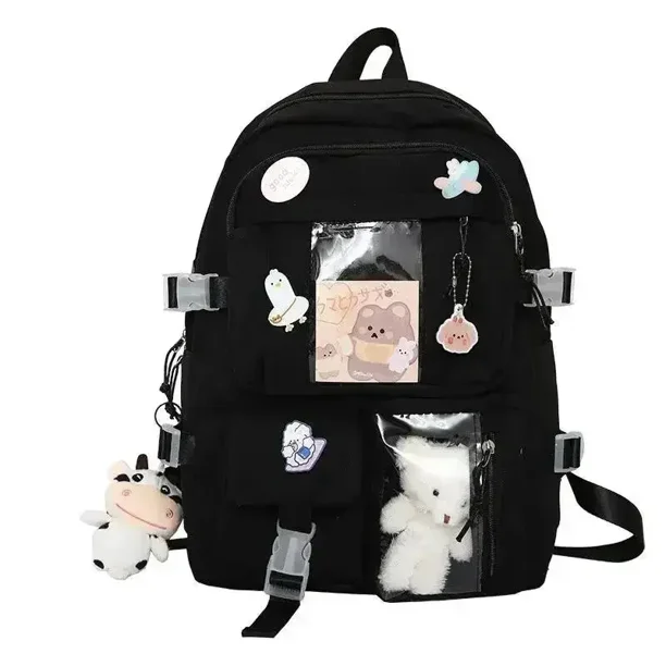 Girls Backpack Cute School Bags Student Teens Girls Pockets Women Laptop Backpack Harajuku Kids Waterproof Nylon Korean Leisure