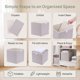 thumbnail image 4 of REGALWOVEN Cubo de Almacenamiento, Cesta de Almacenamiento para Estantes de Armario, 1 Paquete Cesta de Almacenamiento Plegable para Organizar Ropa Mantas Beige 11.8*11.8*11.8in, 4 of 7