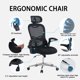thumbnail image 5 of Silla de oficina OHFILA 407 ergonómica de malla con apoyabrazos ajustables, 5 of 8