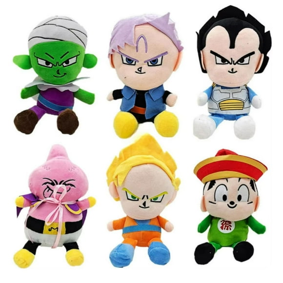 Juguete Pack 6 Peluches Dragon Ball 23cm Infantil