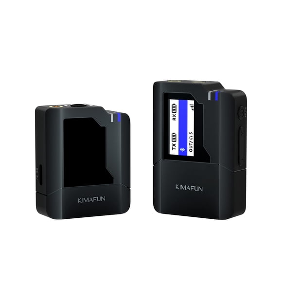 Micrófono lavalier inalámbrico KIMAFUN KM-G50-1, alcance de 50 m