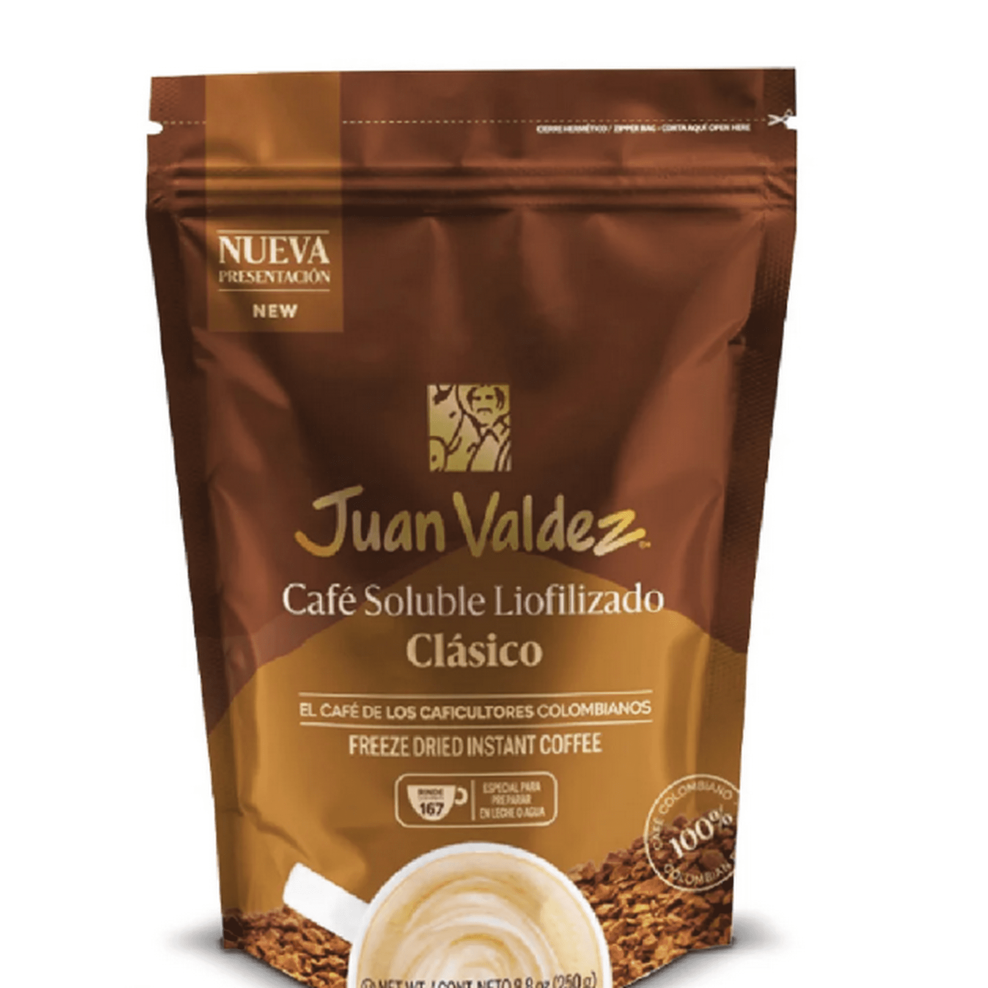 Café Juan Valdez Liofilizado Tradicional Doypack 250 g