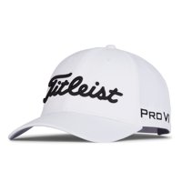 Gorra De Golf Titleist Tour Performance Blanca Y Negra Con Protección Uv 50+