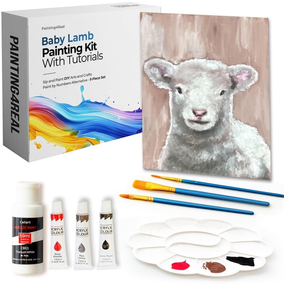 Kit de pintura DIY Baby Lamb de Painting4Real con tutoriales