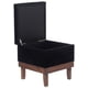 thumbnail image 2 of Pouf Baúl Emilia Negro Felpa 45x45x46 cm, 2 of 3