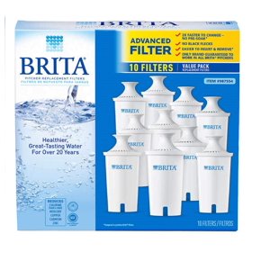Purepebrix - Paquete De Filtros De Agua Brita Advanced Pitcher, Paquete De 10