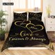 thumbnail image 1 of x1430 Bed SheetsMr Mrs Duvet Cover Set Funny Black Red Creative Twin Bedding Set Microfiber Love Man Mustache Woman Lip Romance Comforter Cover 3-Piece Bedding Set (1 Duvet Cover + 2 Pillow Shams) nj1, 1 of 5