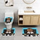thumbnail image 2 of Juego de 3 Alfombras de Baño Desmarcar Terciopelo Coral Diseño Jefe Bebé, 2 of 6
