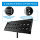 thumbnail image 5 of Atril De Partitura Con Tripode Regulable Y Pleglable Negro, 5 of 7