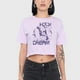 thumbnail image 3 of Polera Mujer Crop Lila Fun Manga Corta Corona, 3 of 5