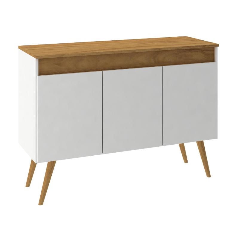 Mobilfrank - Arrimo Buffet Rb03 Blanco - Nogal