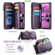thumbnail image 3 of CaseMe Funda de Cuero para Samsung Galaxy S25 Edge con Billetera [Bloqueo RFID] con Ranura para Billetes con Zíper y 10 Tarjetas, Correa de Hombro y Muñeca Magnética de Cuero PU Suave para Samsung Ga, 3 of 13