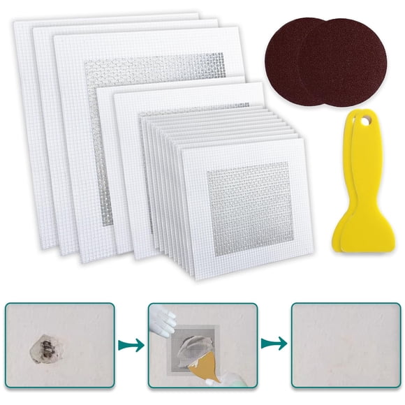 Kit de reparación de paneles de yeso WYIRONG para agujeros grandes con malla de aluminio