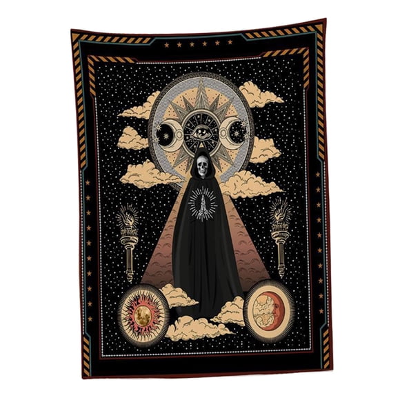 Tapiz de Pared Fiocias Fases Lunares y Flores 150x100 cm