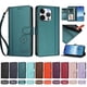 thumbnail image 4 of Funda Cartera Trébol para iPhone 14 Pro con Ranuras Tarjetas y Carga Inalámbrica Verde oscuro, 4 of 6