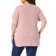 thumbnail image 3 of GRACIA Y GRANDEZA Camiseta de Pascua para Mujer Talla Grande Verano Manga Corta Cuello Redondo Dobladillo con Abertura Lateral Tallas Grandes 4X Rosa, 3 of 6