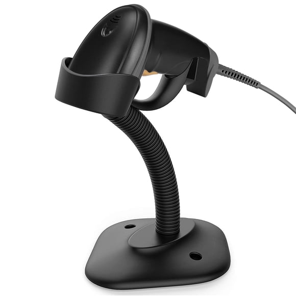Escáner de códigos de barras Esup USB con cable y soporte ajustable