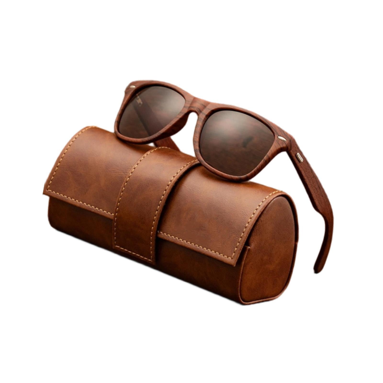 Ioensy - Gafas De Sol De Madera, Suministros, Accesorios Con Estuche Para Gafas, Para Deportes, Playa, Hogar, Marrón