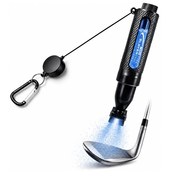 Cepillo de Golf Alibi Golf 20 cm con Pulverizador de Agua y Clip – Negro