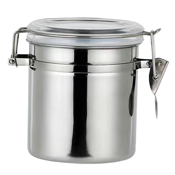 Bote de café, tarro de almacenamiento de cereales de cocina, aparatos de acero inoxidable, tanque de almacenamiento hermético, bote de azúcar para té, 700ml