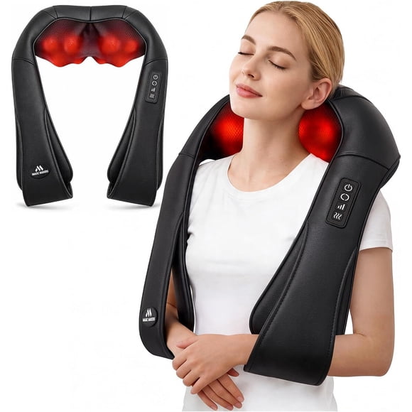 Masajeador de cuello Magic Makers MBLT09 de 16 nodos con calor